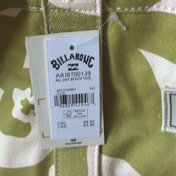 NWT Billabong All Day Beach Tote Beach Bag - Picture 6 of 6